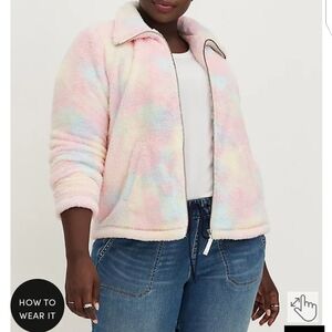 ✨️HOST PICK✨️🆕 3X RAINBOW TIE DYE - SHERPA JACKET